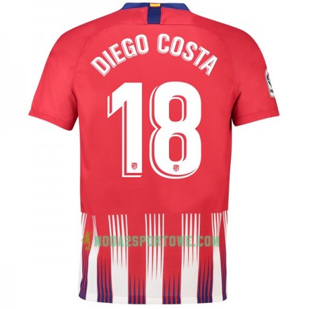 Koszulka Atlético Madryt Diego Costa 18 Domowe Stroje Piłkarskie 2018/19 Krótki Rękaw
